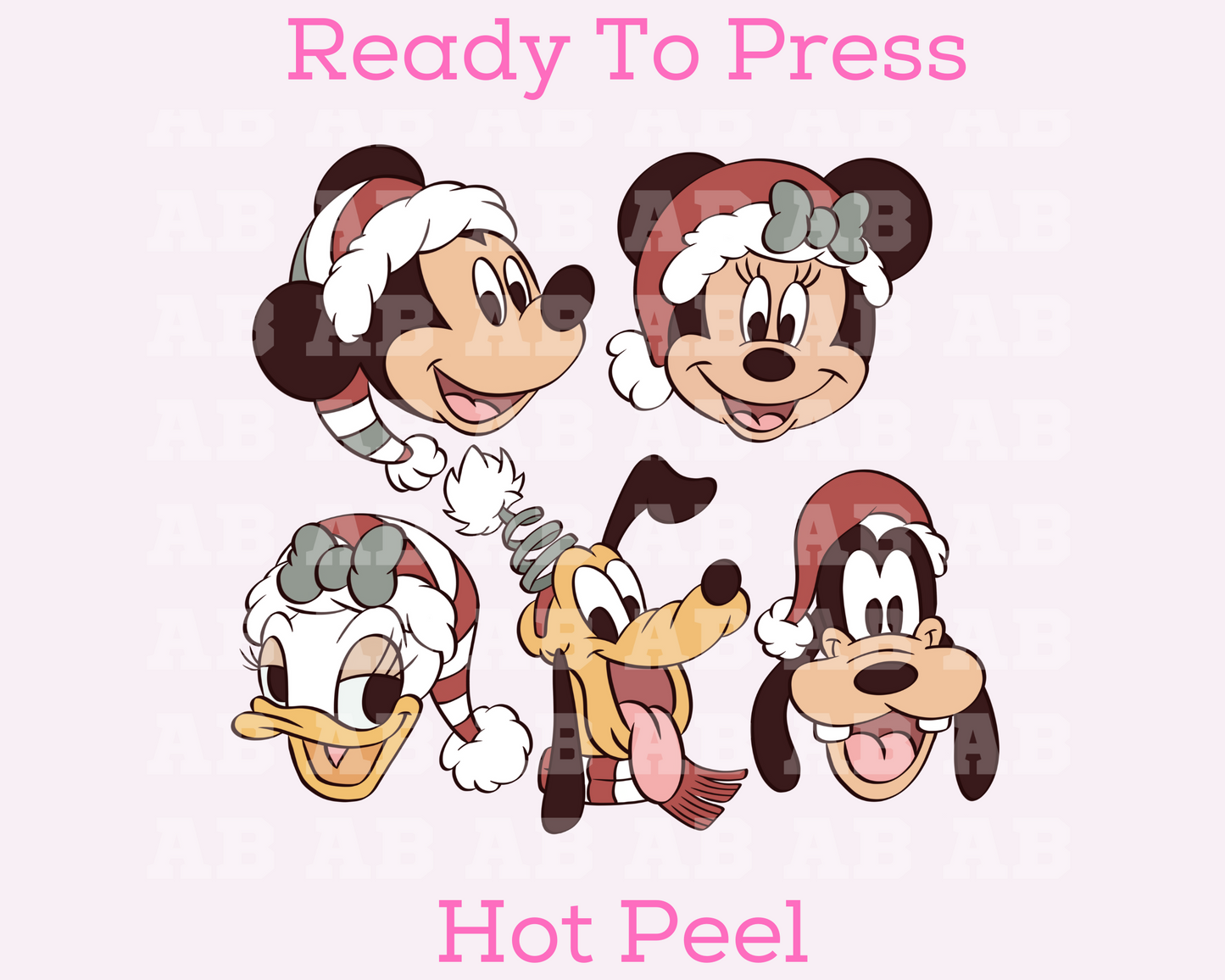 Disney Christmas Friends Collage Disney Christmas DTF TRANSFER  or UV DTF STICKER