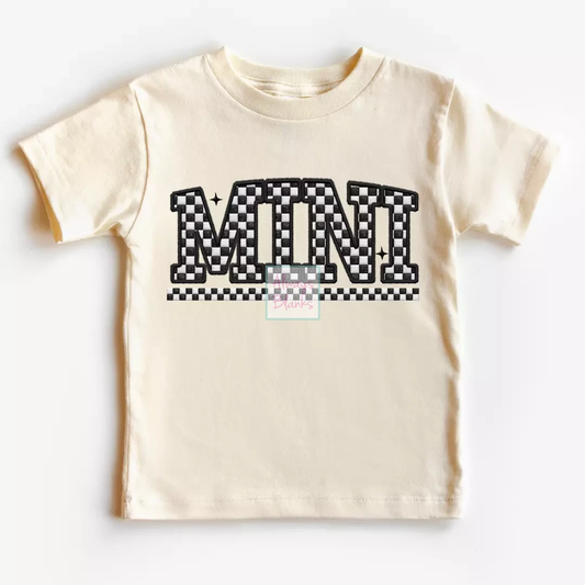 Checkered Faux Embroidery Mini DTF TRANSFER or UV DTF STICKER DECAL