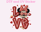 Magical Valentines M0use DTF TRANSFER or UV DTF STICKER