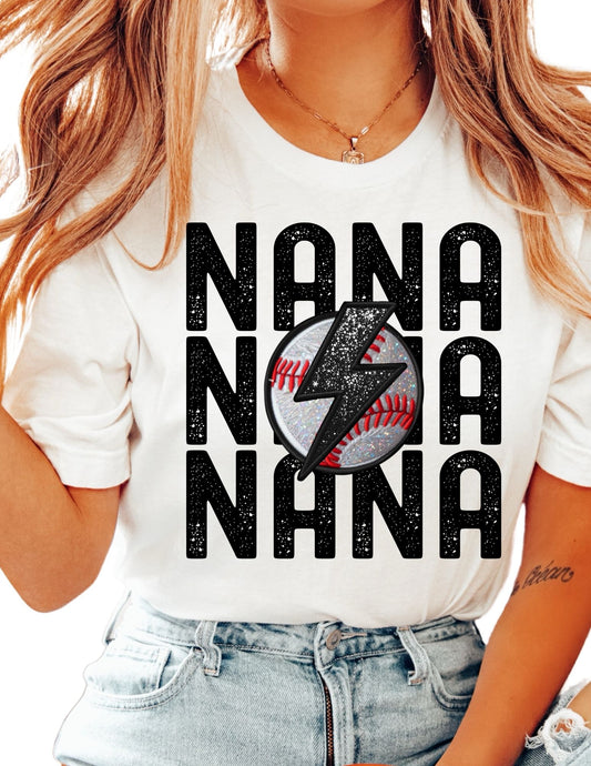 Baseball Nana DTF TRANSFER or UV DTF STICKER