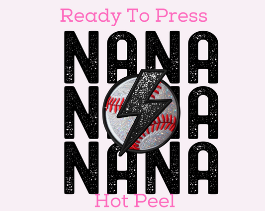 Baseball Nana DTF TRANSFER or UV DTF STICKER
