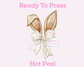 Bunny Ears Coquette Bow (Neutral) Easter DTF TRANSFER