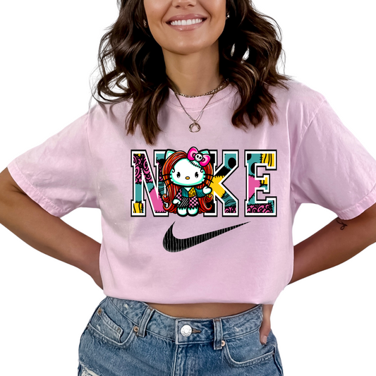 Swoosh, Hello Kitty Dressed As Sally Trendy Disney DTF TRANSFER DTF TRANSFER or UV DTF STICKER