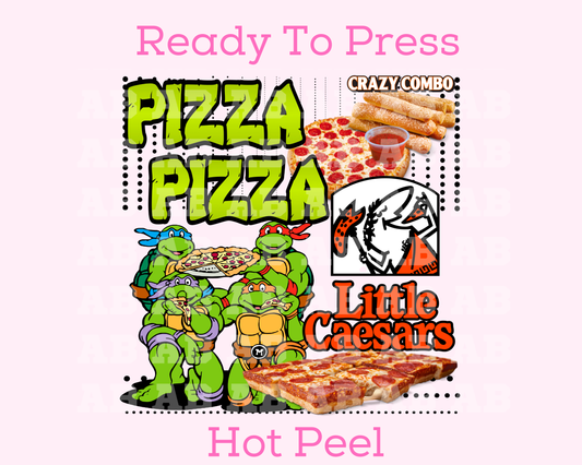 Pizza Pizza Ninja Turtles Food DTF TRANSFER