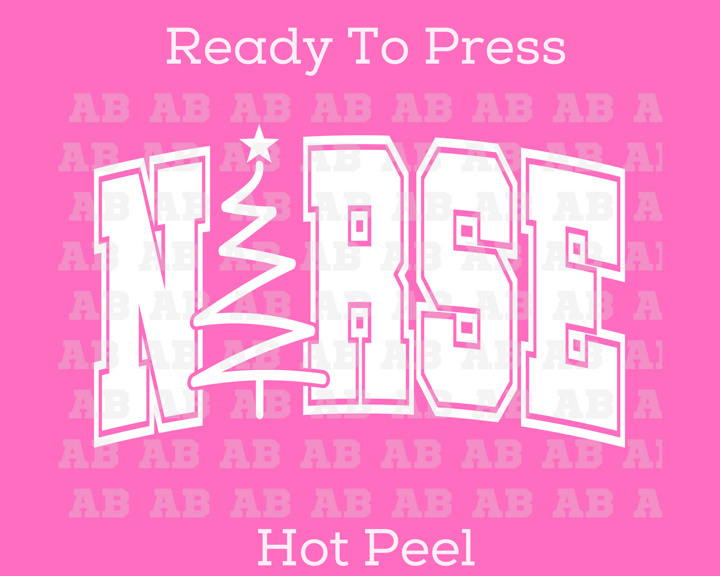 Christmas NURSE Varsity (White) Nurse Christmas DTF TRANSFER  or UV DTF STICKER