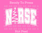 Christmas NURSE Varsity (White) Nurse Christmas DTF TRANSFER