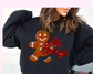 Oh Snap Gingerbread Faux Sequins Yarn Christmas DTF TRANSFER