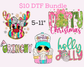 $10 Preppy Pink and Green Christmas DTF Transfer Bundle