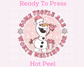 Olaf Frozen Some People Are Worth Melting For Disney Christmas DTF TRANSFER  or UV DTF STICKER