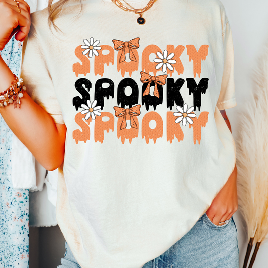 Orange Spooky And Coquette Bows Halloween DTF TRANSFER or UV DTF STICKER