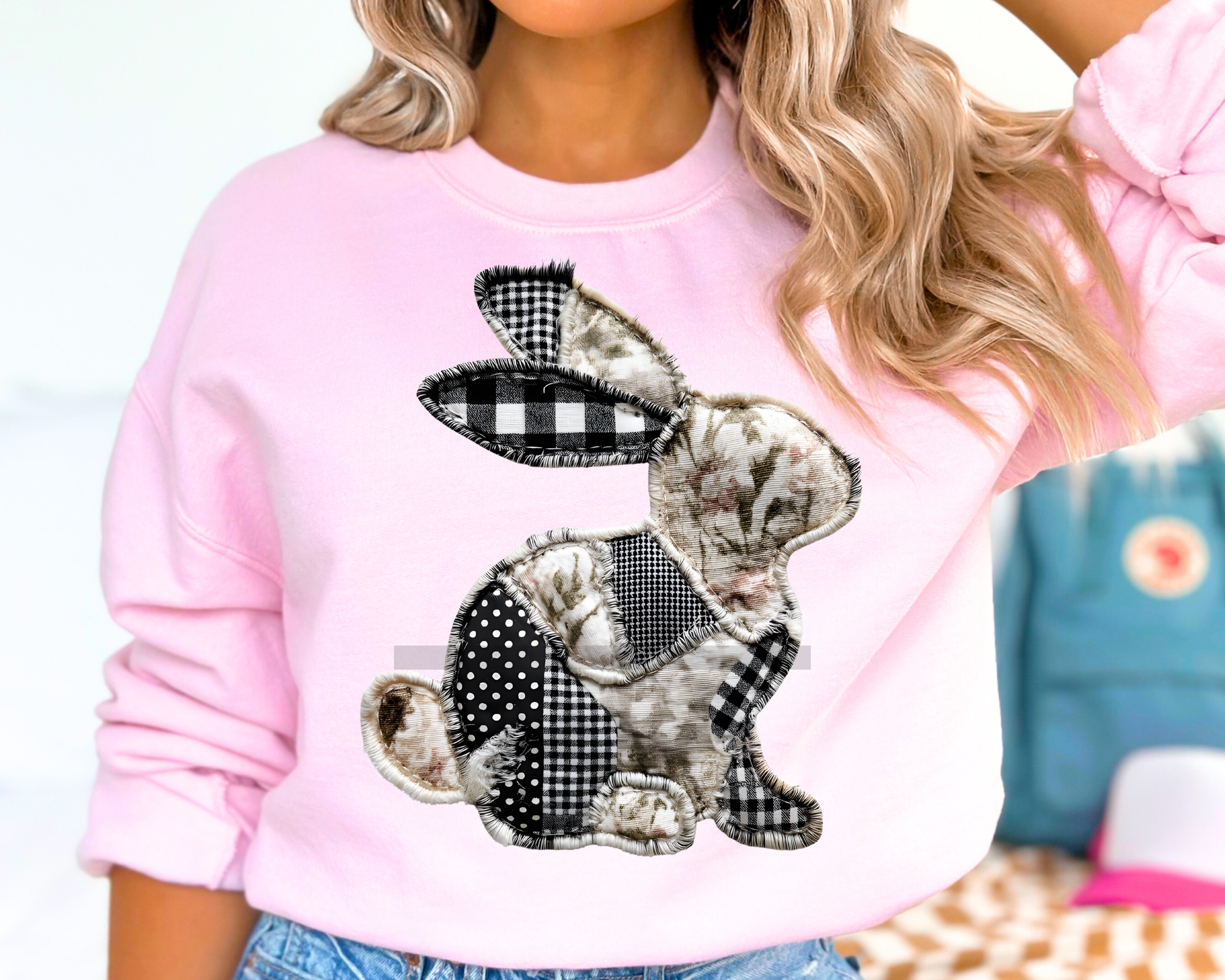 Patch Bunny  Easter DTF TRANSFER or UV DTF STICKER