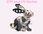 Patch Bunny  Easter DTF TRANSFER or UV DTF STICKER