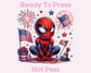 Patriotic Spiderman Disney DTF TRANSFER or UV DTF STICKER DECAL