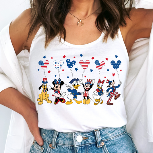 Mickey And Friends Patriotic Disney DTF TRANSFER