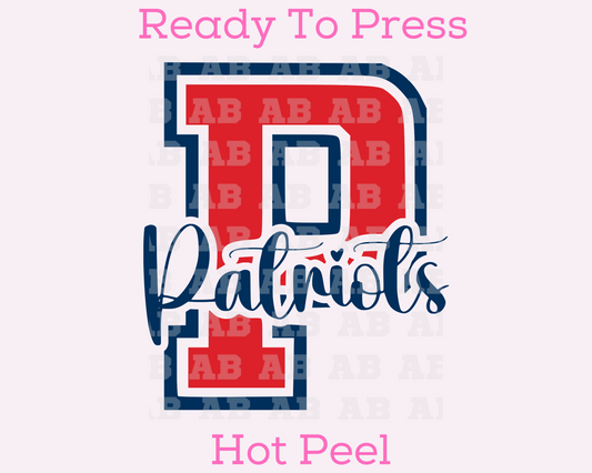 Patriots School Pride School DTF TRANSFER