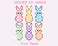 Checkered Bunny Easter Peeps Collage Easter DTF TRANSFER