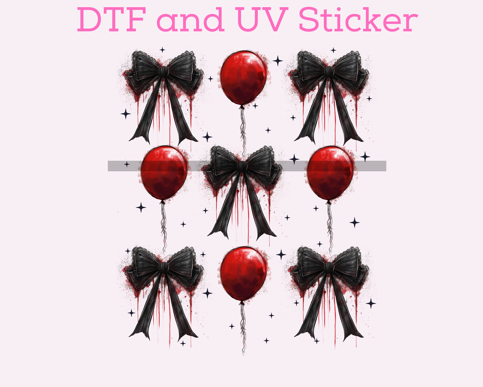 Halloween Penny Balloon DTF TRANSFER or UV DTF STICKER DECAL