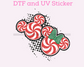 Magical M0use Peppermint DTF TRANSFER or UV DTF STICKER