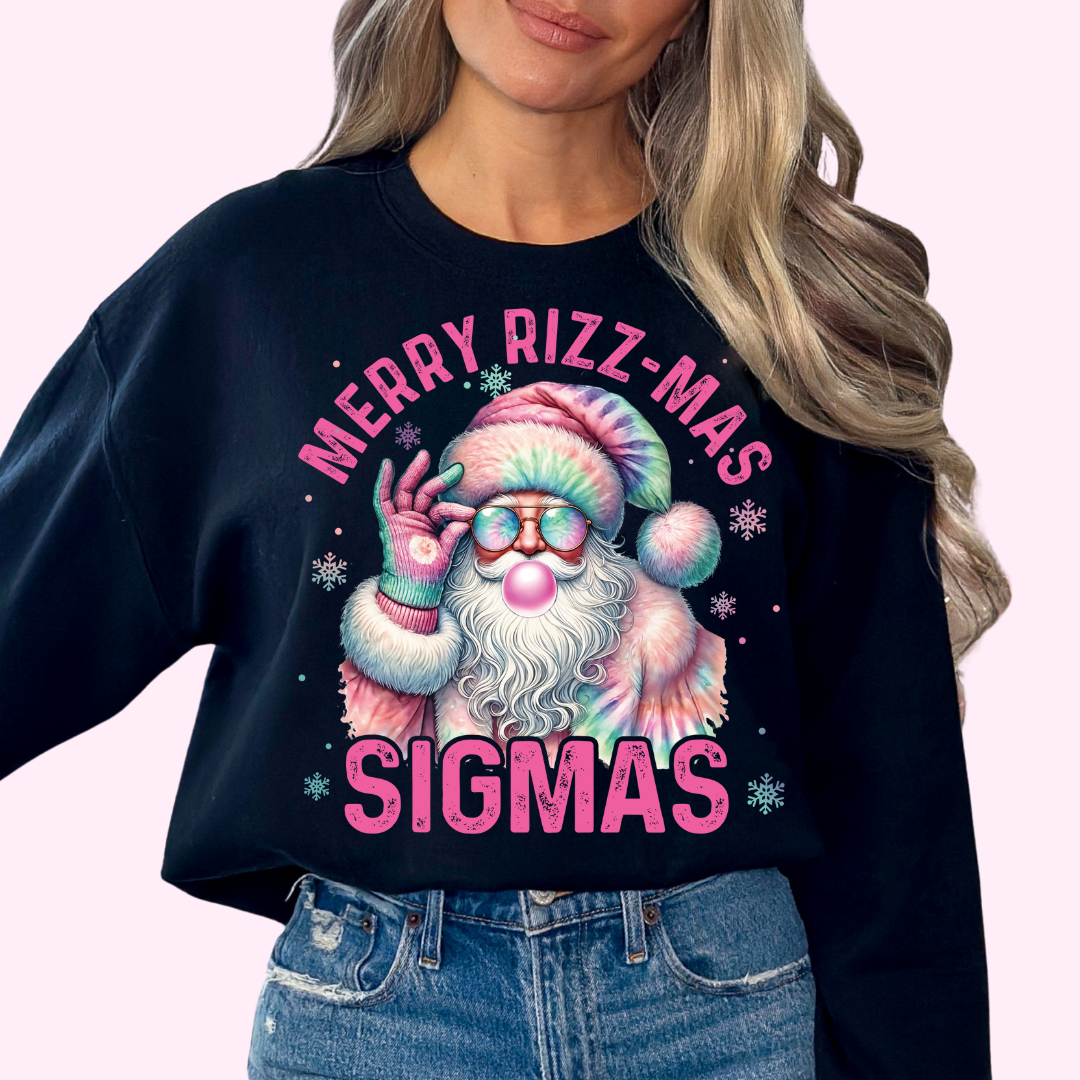 Pink Merry Rizz-Mas Sigmas (Distressed) Christmas DTF TRANSFER