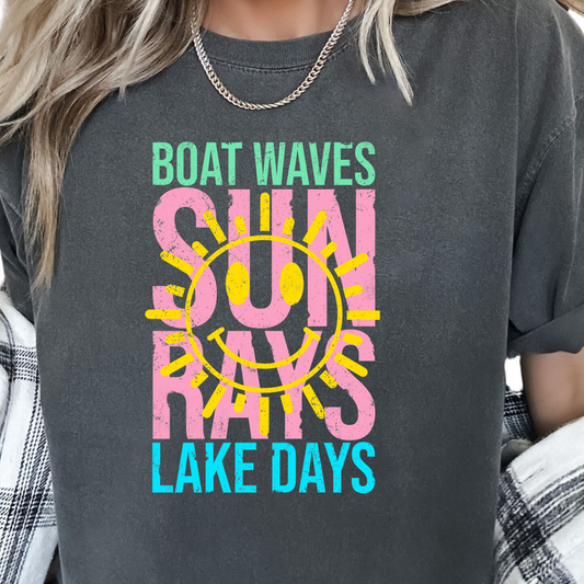 Boat Days Sun Rays Summer DTF TRANSFER or UV DTF STICKER