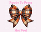 Plaid Coquette Bow Fall DTF TRANSFER