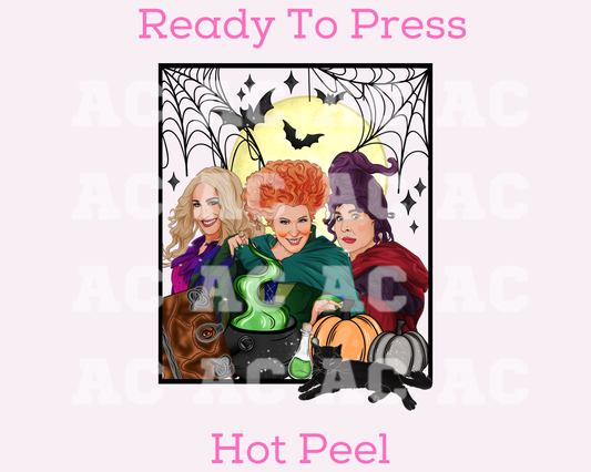 Hocus Pocus Portrait Disney Halloween DTF TRANSFER