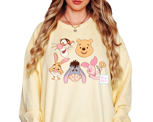 Pooh and friends Disney Food DTF TRANSFER or UV DTF STICKER DECAL