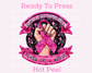 The Power Of A Woman (Faux Embroidery) Breast Cancer DTF TRANSFER or UV DTF STICKER DECAL