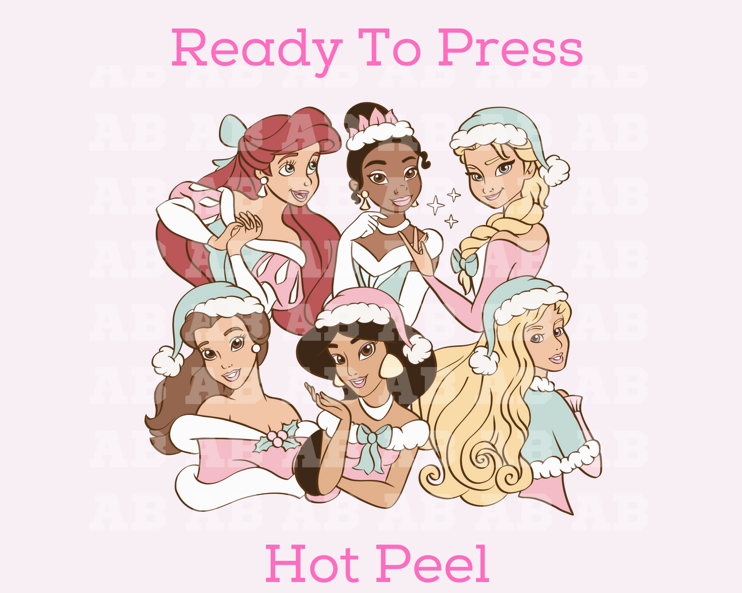 Winter Princess Collage Disney Princess DTF TRANSFER