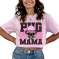 Pug Mama (Pink) Faux Sequins Faux Embroidery Mom DTF TRANSFER