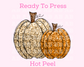 Faux Sequins Pumpkins Fall DTF TRANSFER or UV DTF STICKER DECAL