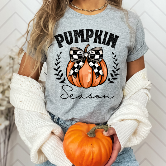 Coquette Pumpkin Season (Black) Fall DTF TRANSFER