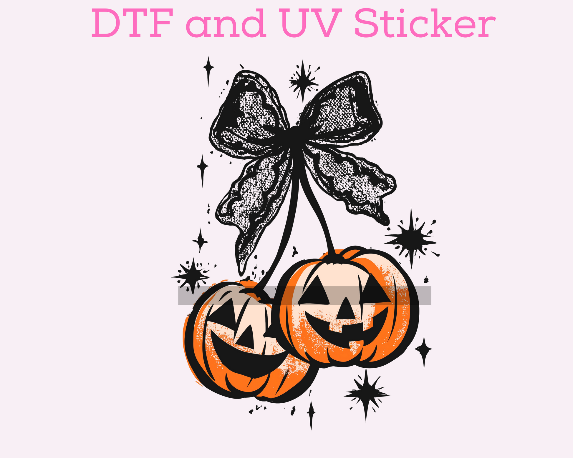 Pumpkin Cherry Bow Coquette Halloween DTF TRANSFER