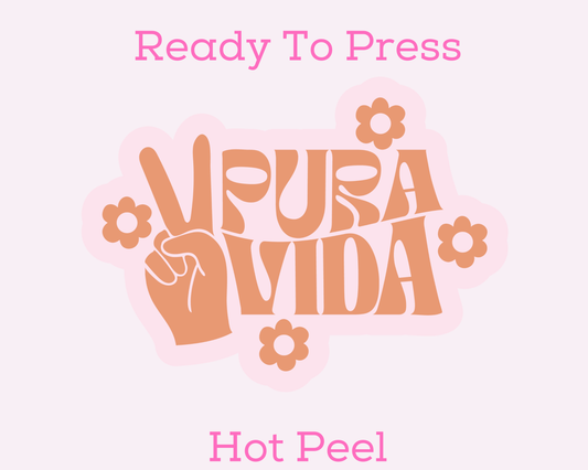 Pura Vida Peace Trendy DTF TRANSFER