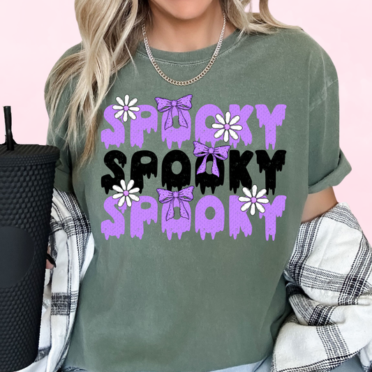 Purple Spooky And Coquette Bows Halloween DTF TRANSFER or UV DTF STICKER DECAL