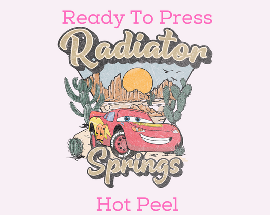 Radiator Springs (Distressed) Cars Disney DTF TRANSFER