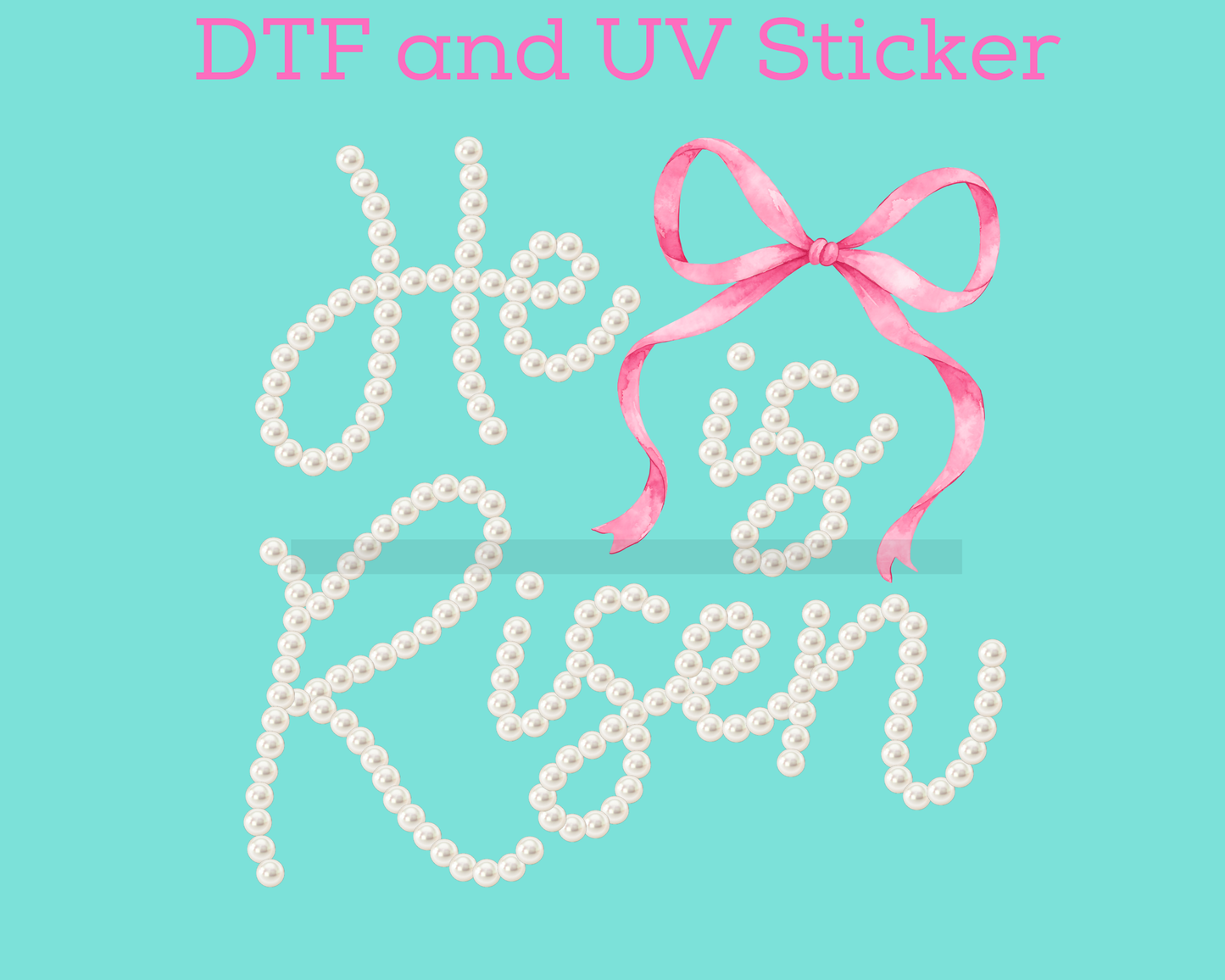 He Is Risen Religious Easter DTF TRANSFER or UV DTF STICKER