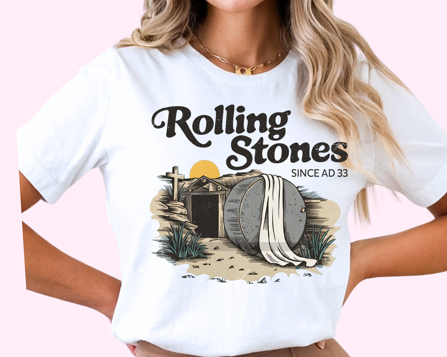 Rolling Stones Religious Easter DTF TRANSFER or UV DTF STICKER