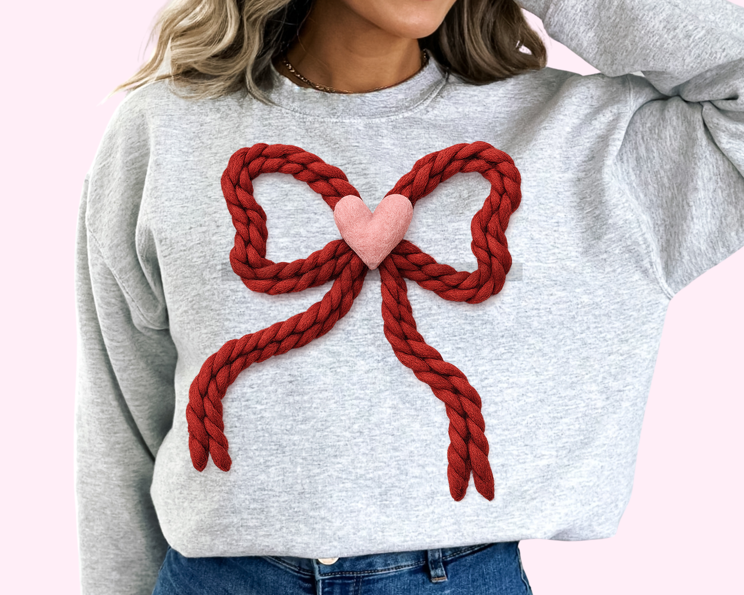 Faux Yarn Rope Valentine's Day DTF TRANSFER or UV DTF STICKER