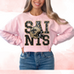 NFL Saints Faux Sequins Faux Embroidery Football DTF TRANSFER