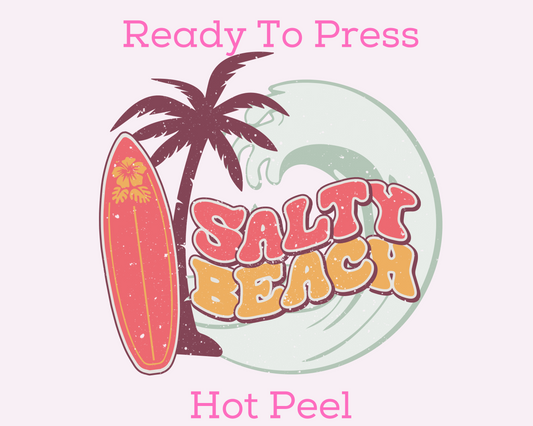 Salty Beach Summer DTF TRANSFER or UV DTF STICKER