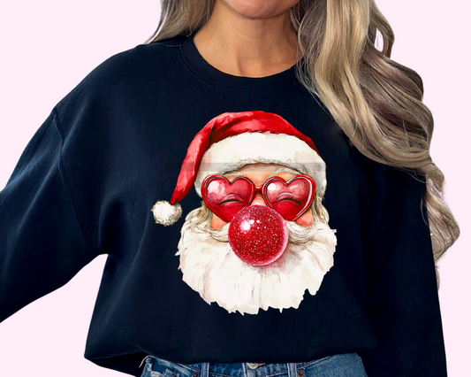 Santa Blowing Bubble Christmas DTF TRANSFER  or UV DTF STICKER