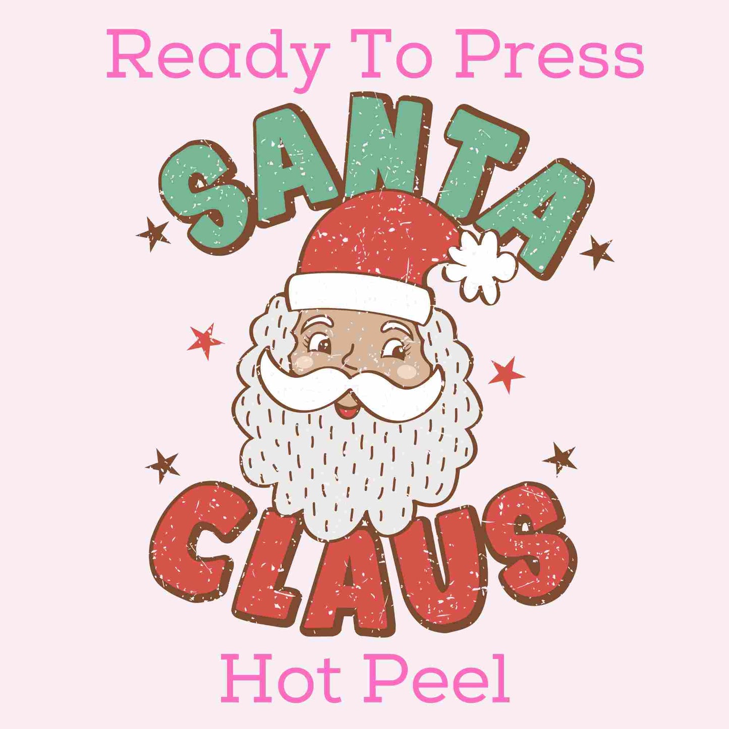 Retro Santa Claus DTF TRANSFER or UV DTF STICKER