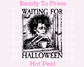 Waiting for Halloween Edward Scissorhands Halloween DTF TRANSFER