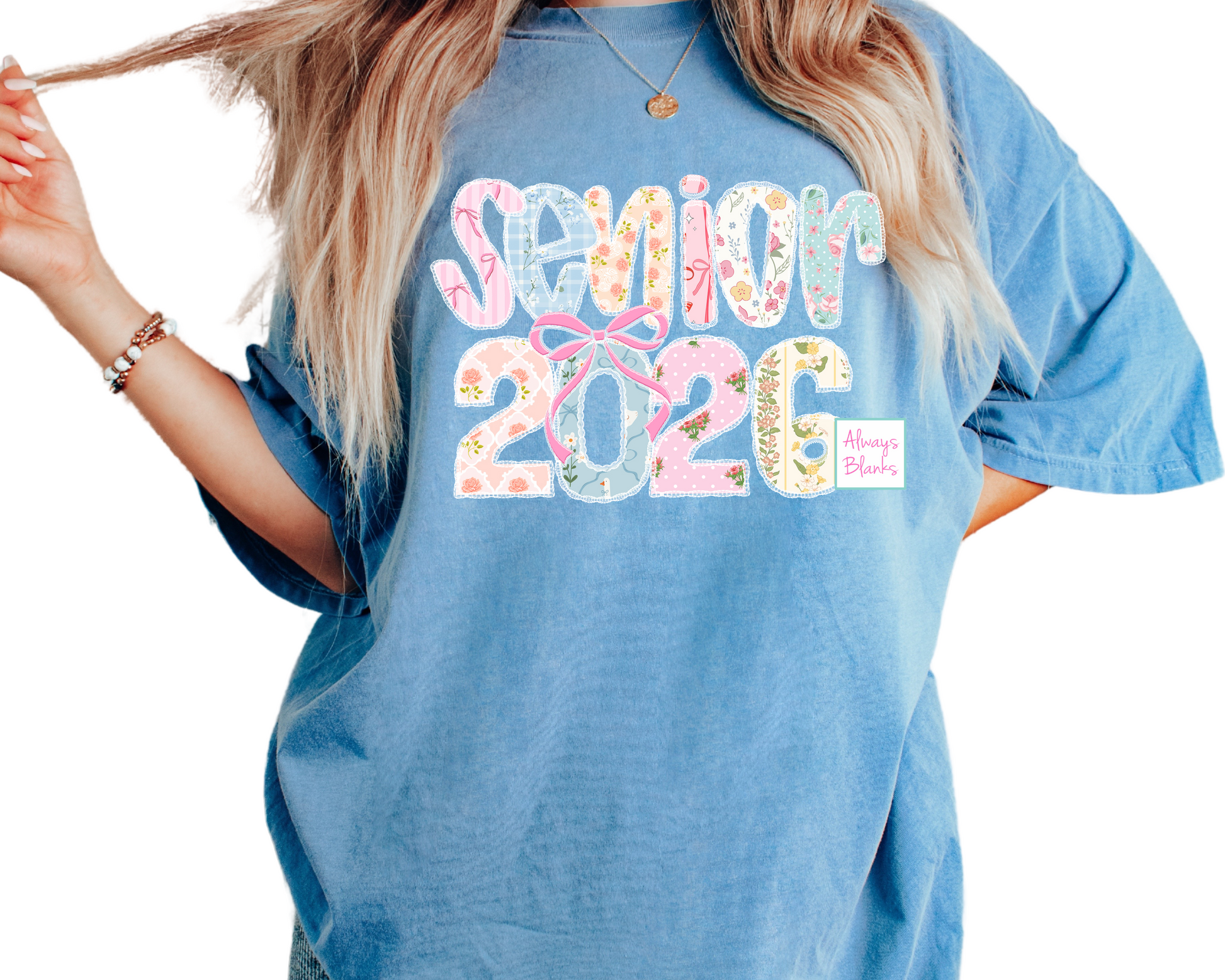 Senior 2026 Preppy Lace Coquette Bow Graduation DTF TRANSFER or UV DTF STICKER DECAL