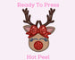 Faux Sequins Girl Rudolph DTF TRANSFER