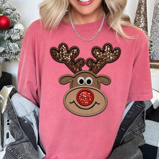 Rudolph The Reindeer (Faux Sequins) DTF TRANSFER