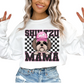 Shih Tzu Mama (Black) Faux Sequins Faux Embroidery Mom DTF TRANSFER