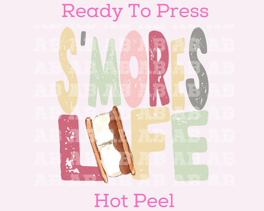 Distressed S'mores Life Summer DTF TRANSFER or UV DTF STICKER