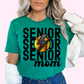 Senior Softball Mom (Faux Embroidery) Mom Softball DTF TRANSFER or UV DTF STICKER DECAL